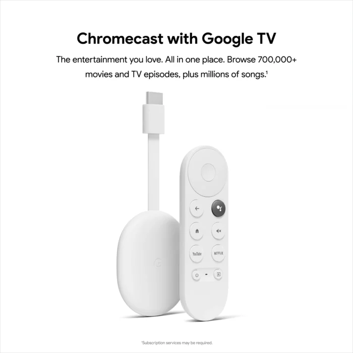 Google Chromecast With TV  4k- Streaming Entertainment - Image 2