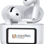 Porodo Soundtec TWS ANC +ENC Earphone with Touch Screen - White