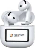 Porodo Soundtec TWS ANC +ENC Earphone with Touch Screen - White