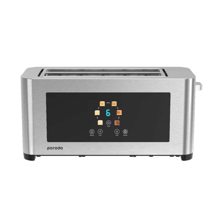 Porodo Lifestyle 4-Slice Digital  Pop up Toaster 850W - Silver - Image 3