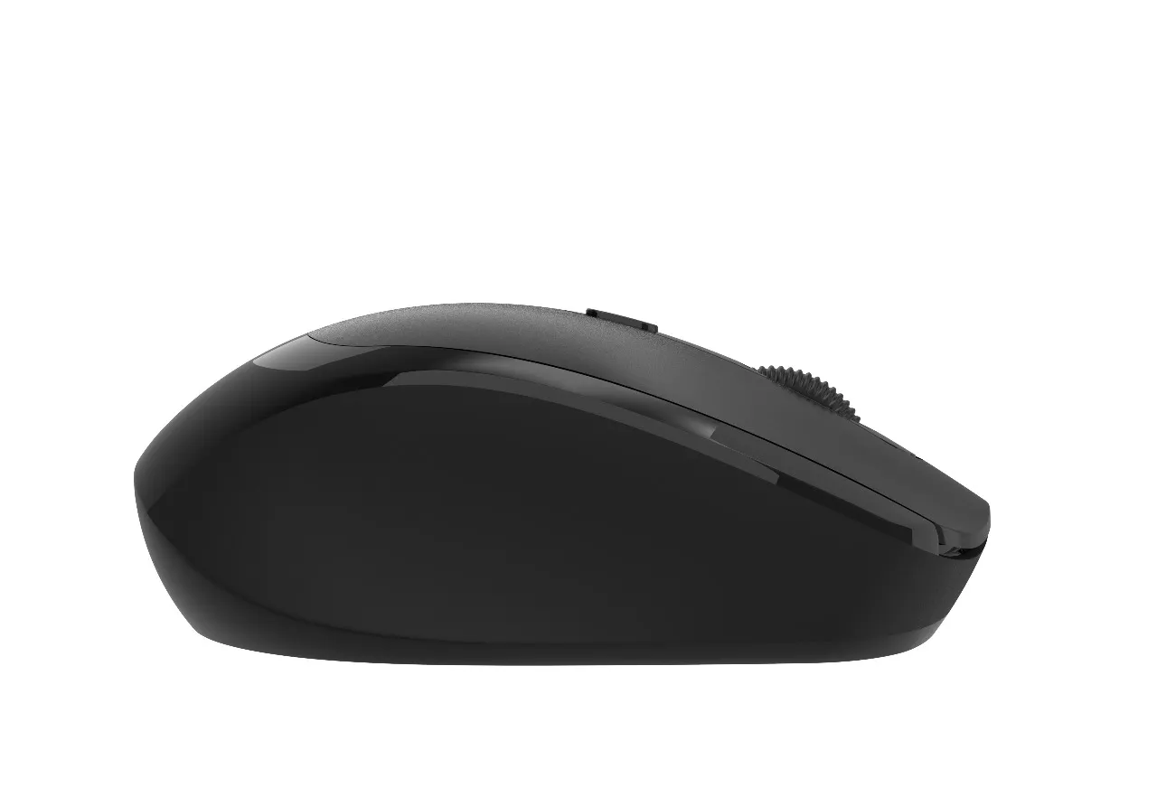 PORODO 2.4G+BT DUAL MODE RECHARGEABLE MOUSE 300MAH BATTERY ADJUSTABLE 800-1600 DPI - Image 4 Porodo 2.4G+BT Dual Mode Rechargeable Mouse 300mAh battery Adjustable 800-1600 DPI - Black - Image 1
