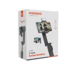 Porodo Anti-Shake Gimbal with  rotatable central control - Black - Image 3