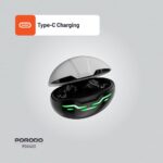 Porodo Gaming V5.3 TWS 30mAh*2  250mAh Dual Mic ENC RGB Lights with Low  Latency Type-C - Black - Image 3