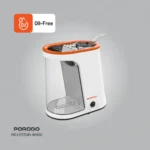 Porodo Lifetsyle 1200W  Detachable Tank Popcorn Maker - White and  Orange - Image 3
