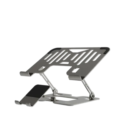 Porodo 2-in-1 Adjustable and  Foldable Laptop with Phone Stand - Silver