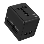 Porodo Dual USB-A Universal  Travel Adapter 2.4A - Black - Image 3