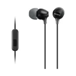 Sony MDREX15AP In-Ear Earbud Headphones with Mic, Black