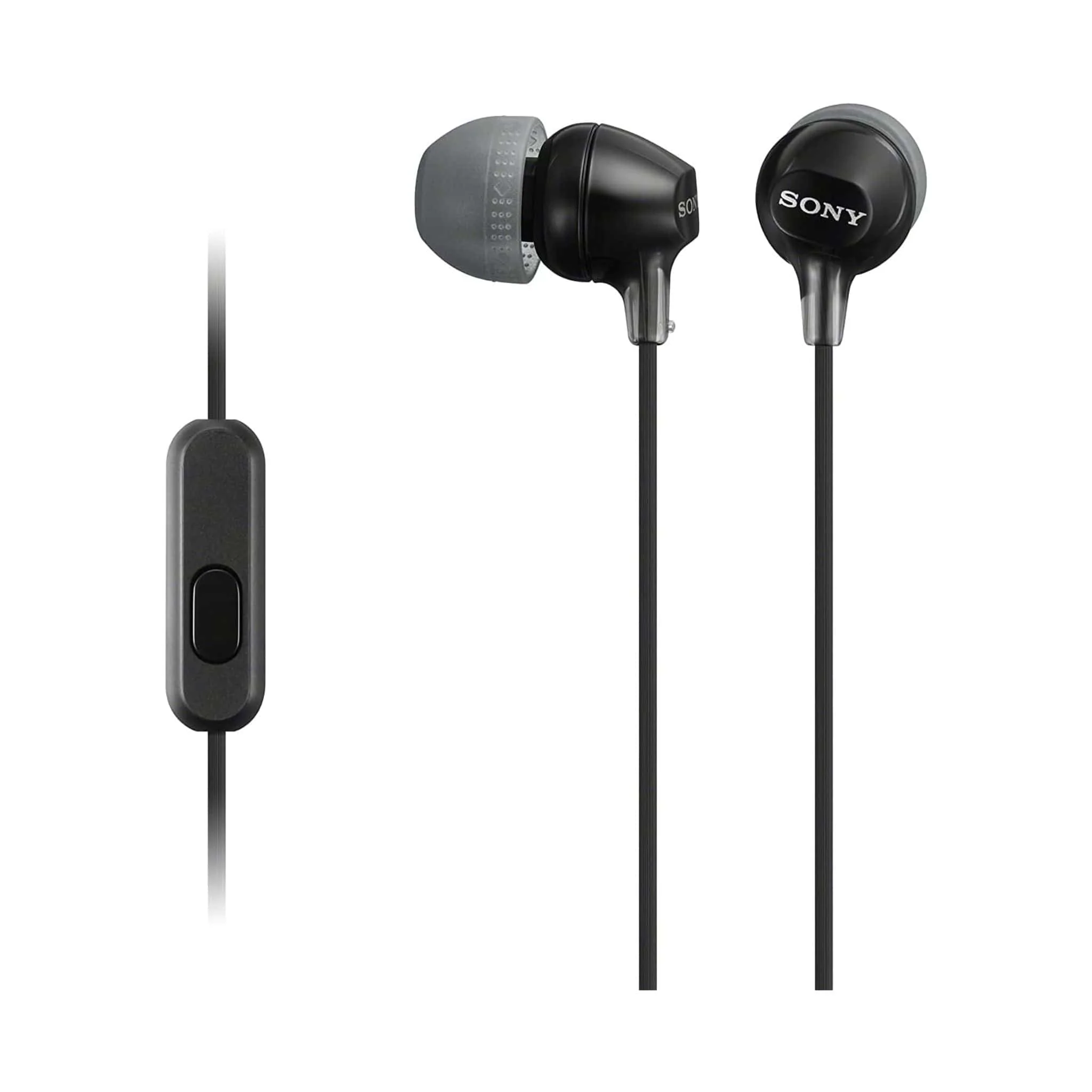 sony-headphones-sony-mdrex15ap-in-ear-earbud-headphones-with-mic-black-1173328158 Sony MDREX15AP In-Ear Earbud Headphones with Mic, Black - Image 1