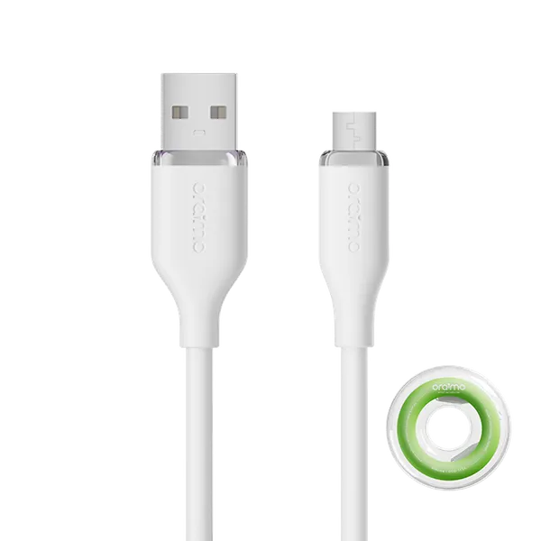 OCD-115M-white oraimo SilkLine 1M 2A Micro-USB Data Cable - Image 1