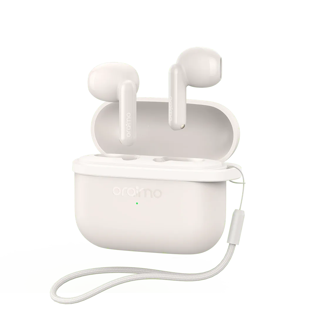 OTW-324S-WHITE-New-Rope (1) oraimo SpaceBuds Air 38 Hours Smart Finder True Wireless Earbuds - Image 1
