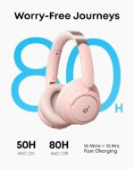 Soundcore by Anker Life Q30 Hybrid Active Noise Cancelling Headphones Pink. - Image 3