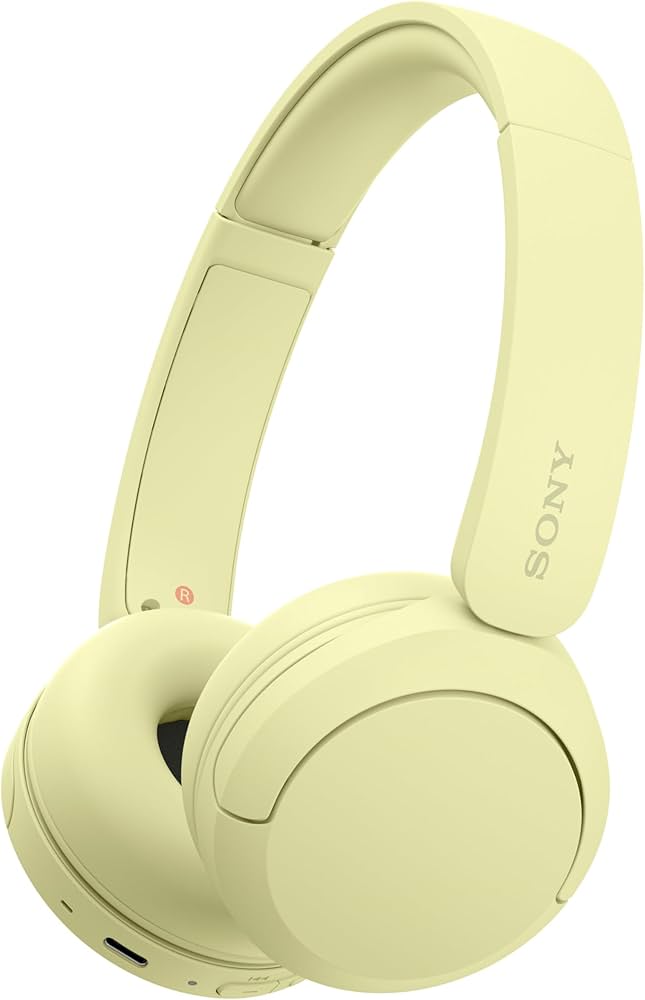 61rkvvibupL._AC_UF894,1000_QL80_ yellow 2 Sony WH-CH520 Wireless Headphones, Light Comfortable, on-Ear Style, Clear Voice Calls, 50 Hours Battery Life, Quick Charge, Multipoint, Yellow - Image 1