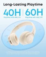 soundcore by Anker Q20i Hybrid Active Noise Cancelling Headphones Almond white. - Image 4