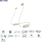 Sony WI-C100 Wireless Headphones with Customizable Equalizer for Deep Bass - Image 3