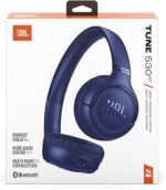 JBL Tune 530 BT Wireless On-Ear Headphones with JBL Pure Bass Sound, Bluetooth 6.0, Foldable Design and 76-Hour Battery Life, Google Fast Pair/Microsoft Swift Pair, Blue - Image 3