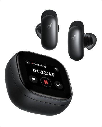 Soundcore Anker Liberty 5 Pro Max Wireless Earbuds, AI Note-Taker(120 Free Mins/Mo, Membership for More) for in-Person Meetings, Whisper-Clear Calls, ANC, Smart Case, 5 Mins Charge = 4 Hrs Playtime
