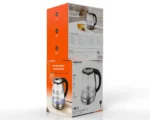 Porodo Pyro Ti Electric Glass 1.8Ltr Kettle - Clear& Black - Image 4