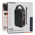 Porodo Flator 60w  4000mAh Car Tire Inflator with Pressure Display-Black - Image 3