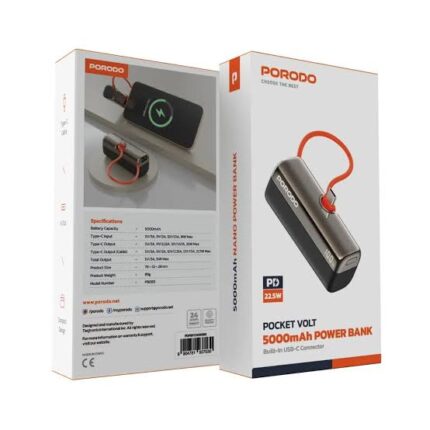 Porodo Pocket Volt 5000mAh Power Bank (Black