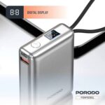 Porodo Petite 10000mAh Power Bank (Silver) - Image 4