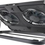 Porodo Gaming Crystal Shell Laptop Adjustable Cooling Stand-Black