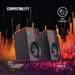 Porodo Gaming Speakers Wired 1.1m RGB-Black - Image 3