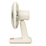 Porodo Chillo Desk 3600mah Rechargeable Battery Desk fan beige & orange - Image 4