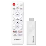 Porodo TV Stick 4K ULTRA HD 2 + 16GB Android 14.0- White