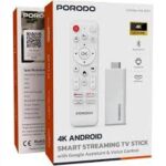 Porodo TV Stick 4K ULTRA HD 2 + 16GB Android 14.0- White - Image 3