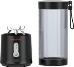 Porodo Lifestyle Portable Blender with Extra Bottom Lid 450ml-Black