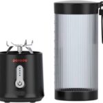 Porodo Lifestyle Portable Blender with Extra Bottom Lid 450ml-Black