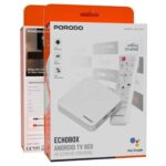 Porodo Echobox Android TV Box with 4K Ultra 2gb+16gb - White
