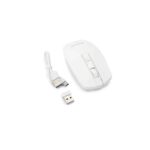 Porodo 2.4G Wireless and Bluetooth Rechargeable Mouse (1600 DPI, White) - Image 2
