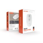 Porodo 2.4G Wireless and Bluetooth Rechargeable Mouse (1600 DPI, White)