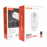 Porodo 2.4G WIRELESS BLUETOOTH Rechargeable  MOUSE 1200 DPI-White