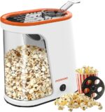 Porodo Lifestyle Air-Popped 1200W Detachable Tank Popcorn Maker (White and Orange) - Image 3