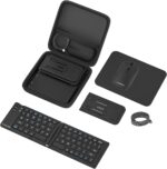 Porodo 6-In-1 Keyboard & Mouse Set Magnetic Cable, Phone Stand &Travel Case - Image 2