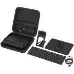 Porodo 6-In-1 Keyboard & Mouse Set Magnetic Cable, Phone Stand &Travel Case - Image 4