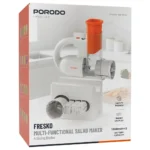 Porodo Lifestyle Fresko 1300mah Multi-functional Salad Maker With 4 Slicing Blades - White - Image 2