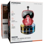 Porodo Lifestyle Robovibe Smart Car Aroma Diffuser with Pixel Display -Red - Image 4