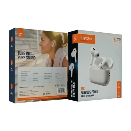 Porodo Soundtec ANC Earbuds Pro 2 True Wireless - White