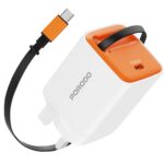 Porodo Tezpatro 65W GaN Charger | USB-C Retractable Cable - (PDFWCH105WH) - Image 4