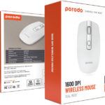 Porodo 2.4G Wireless and Bluetooth Rechargeable Moue DPI 1600 - White: