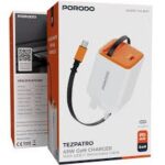 Porodo Tezpatro 45W GaN Charger with USB-C Retractable Cable - Image 2
