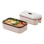Porodo Lunchmate Dual Mode Electric Lunch Box -White - Image 3