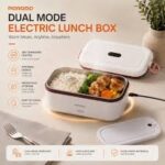 Porodo Lunchmate Dual Mode Electric Lunch Box -White - Image 2