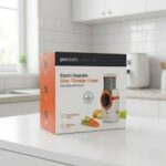 Porodo LifeStyle Electric Vegetable Cutter 80W with UK Plug - White - Image 4