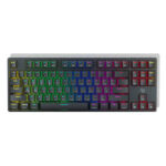 Porodo Gaming 3-IN-1 Wireless Mechanical Keyboard TKL Red - Black - Image 2
