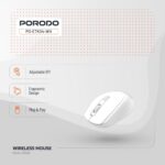 Porodo 2.4g+bt Dual Mode Rechargeable Mouse 300mah Battery Adjustable 800-1600 Dp-White - Image 3